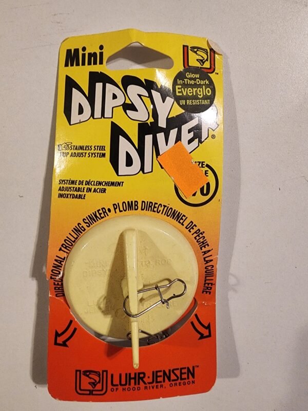 Luhr-Jensen Mini Dipsy Diver 46g Size 3/0 Everglo, Glow in the Dark: Glow