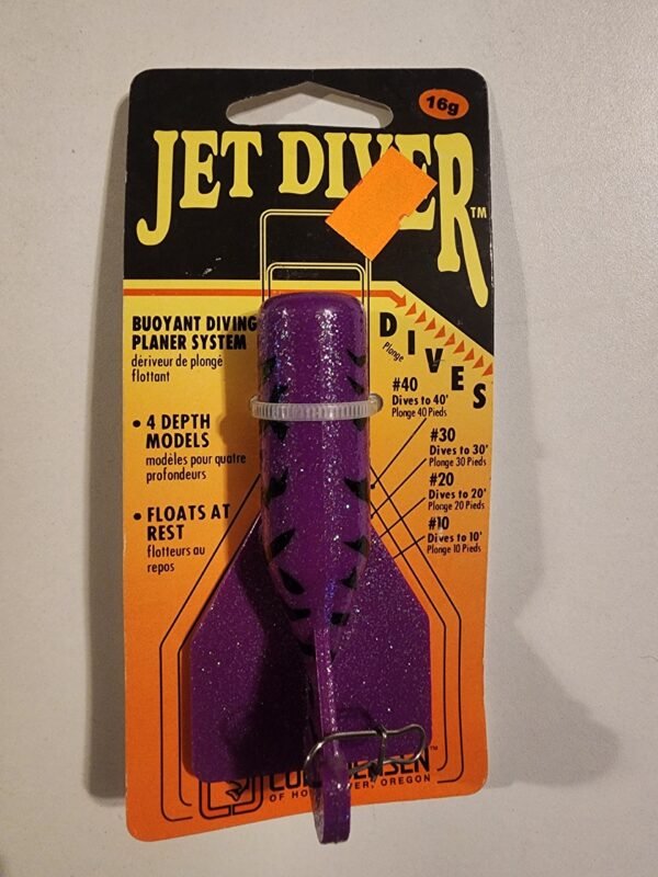 Luhr-Jensen Jet Diver #20 Dives 20ft: Purple Tiger Glitter