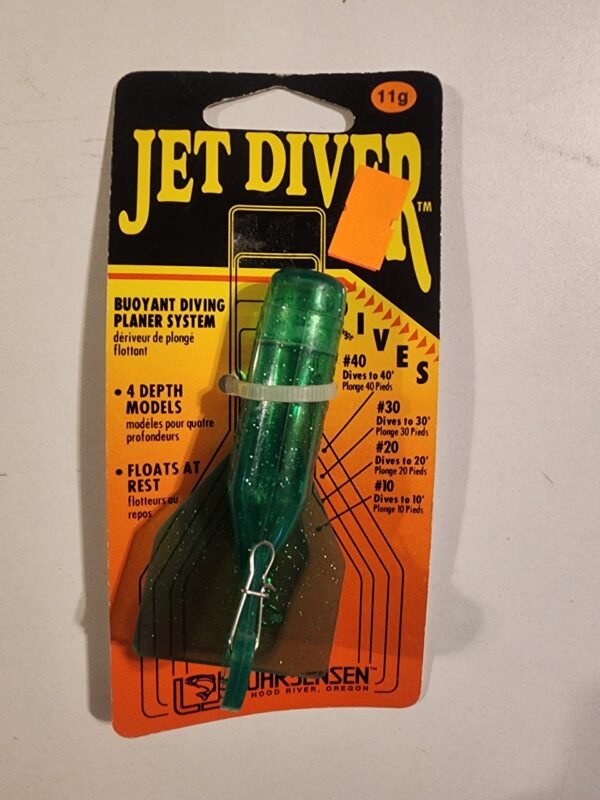 Luhr-Jensen Jet Diver #10 Dives 10ft: Green Crystal Glitter