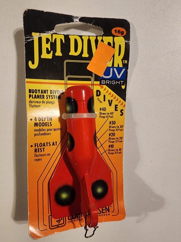 Luhr-Jensen Jet Diver #20 Dives 20ft: Red/Chart/Dots