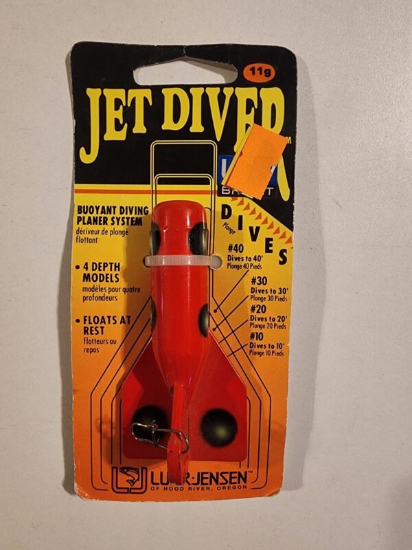 Luhr-Jensen Jet Diver #10 Dives 10ft: Red/Chart/Dots