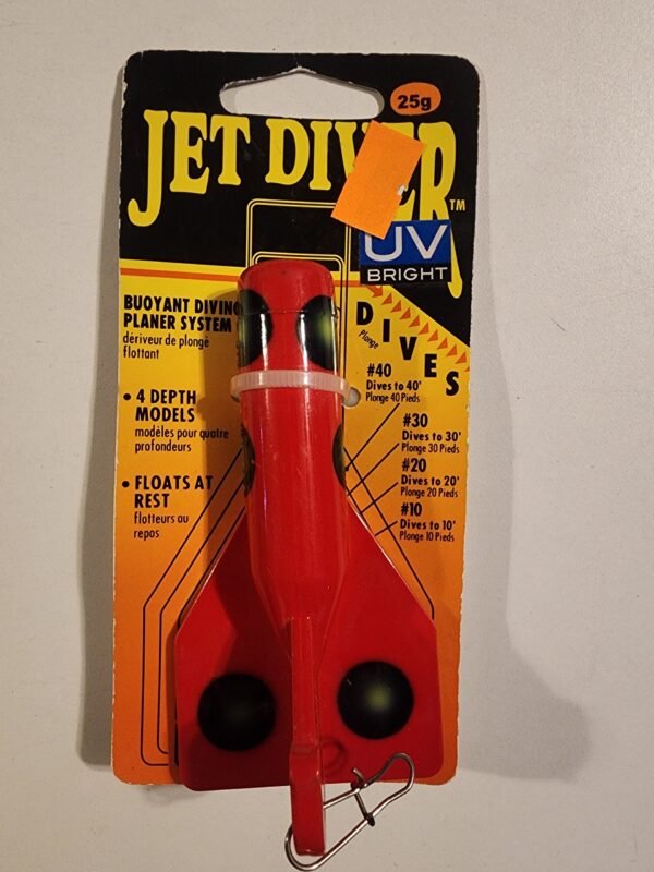 Luhr-Jensen Jet Diver #30 Dives 30ft: Red/Chart/dots