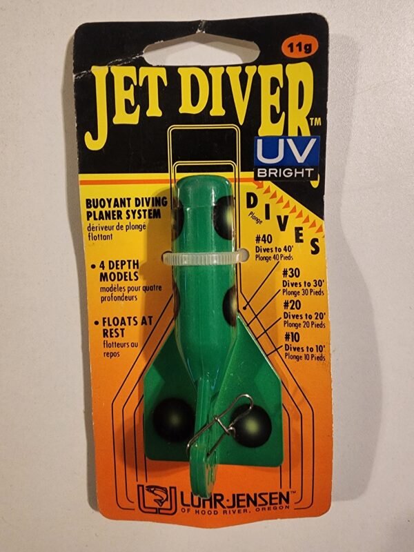 Luhr-Jensen Jet Diver #10 Dives 10ft: Green/Chart UV