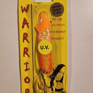 Warrior Flutter Spoon UV FL149-G: Orange Peel UV Gold Back
