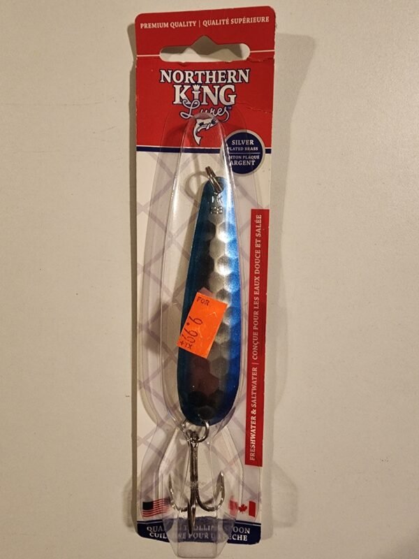 Northern King Lures 28 series 1/2oz Silver Plated Backing: Wahoo (blue/silver)